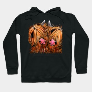 Highland Cow Print, Animal Print ' RHuBaRB & GiNGeR ' Hoodie